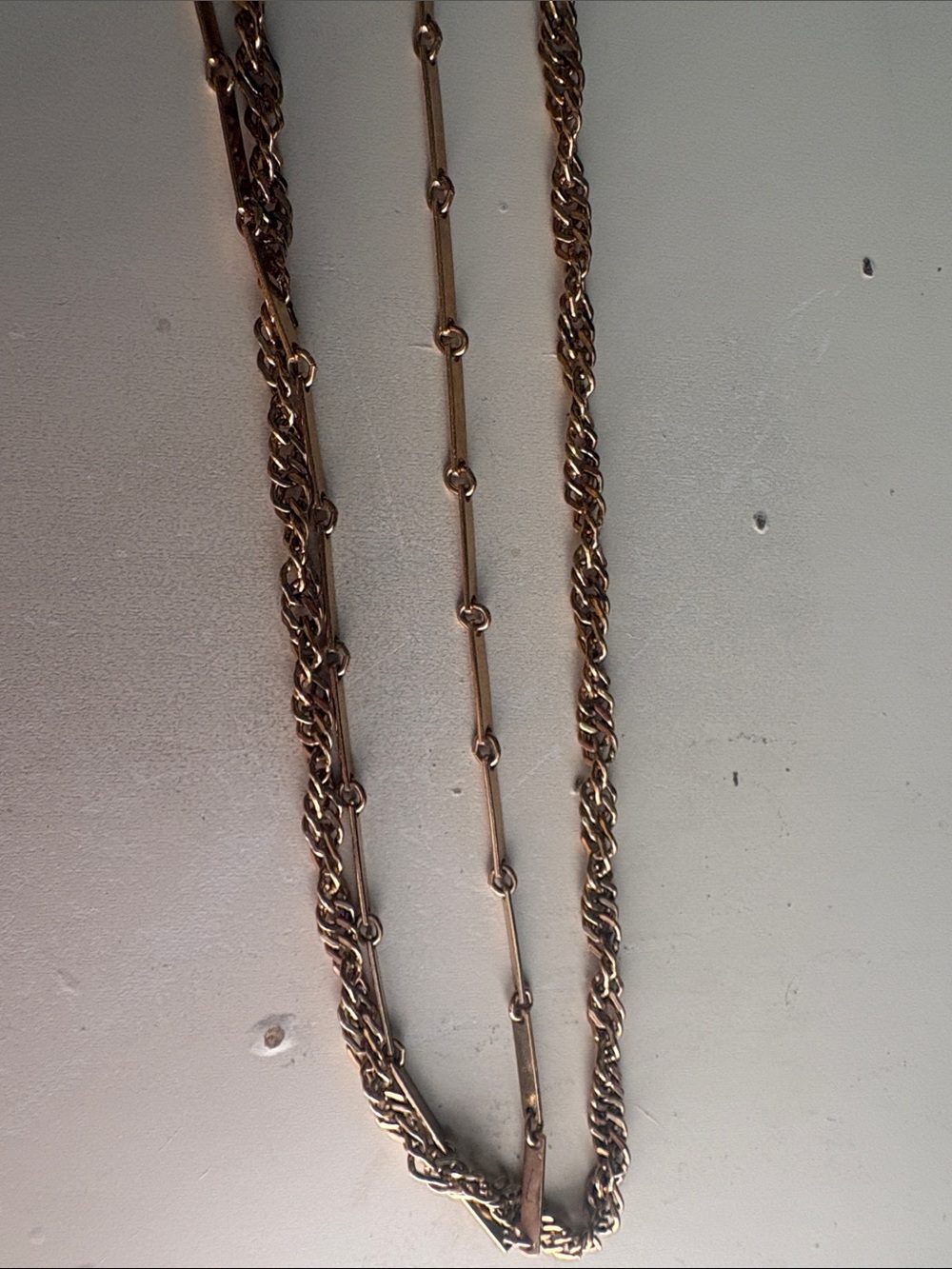 Elegant Gold-Tone Multi-Strand Women's Necklace - length 17in - Picture 4 of 5
